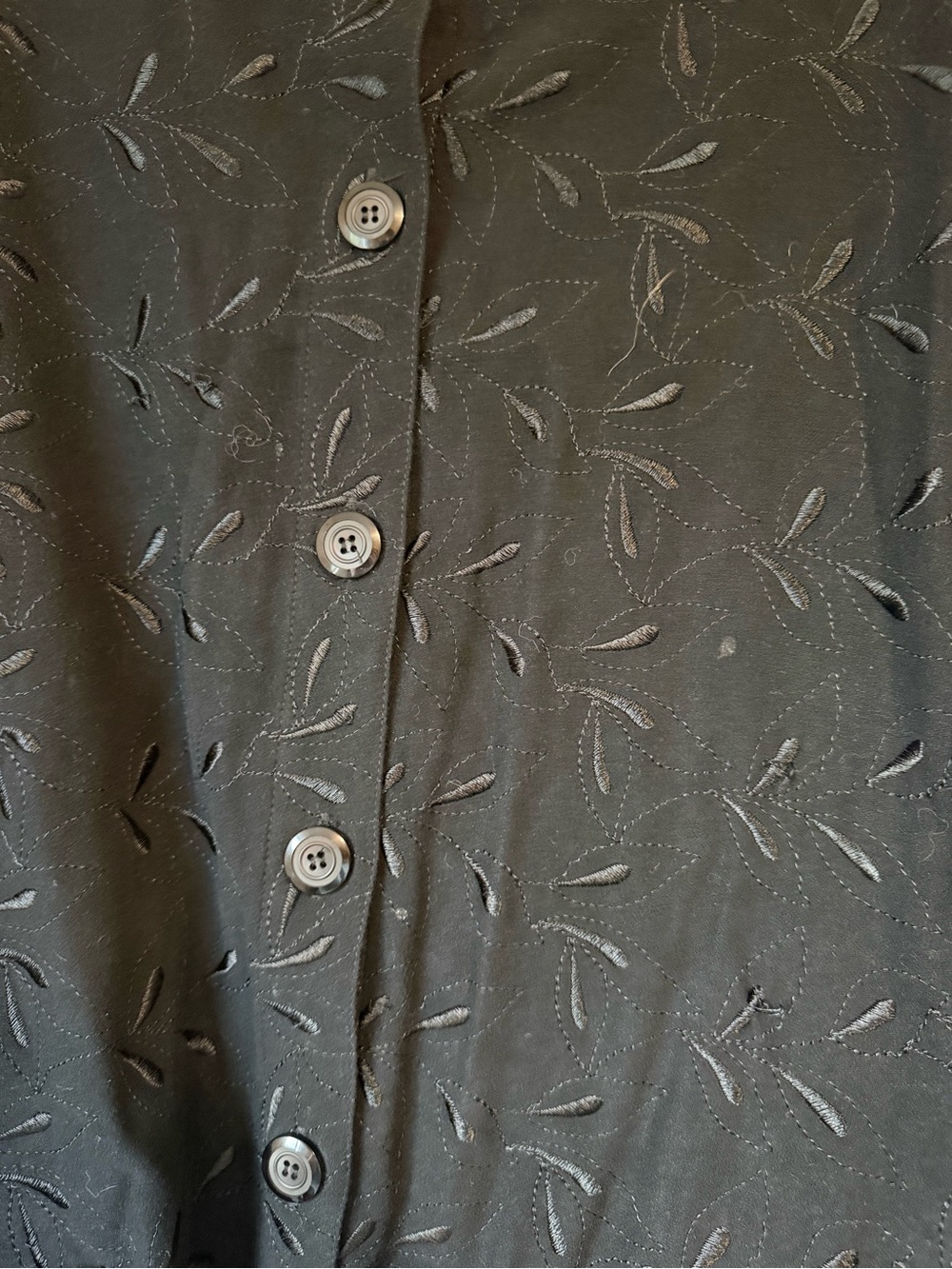 AP Collection Embroidered Button-Front Shacket - Picture 3 of 4